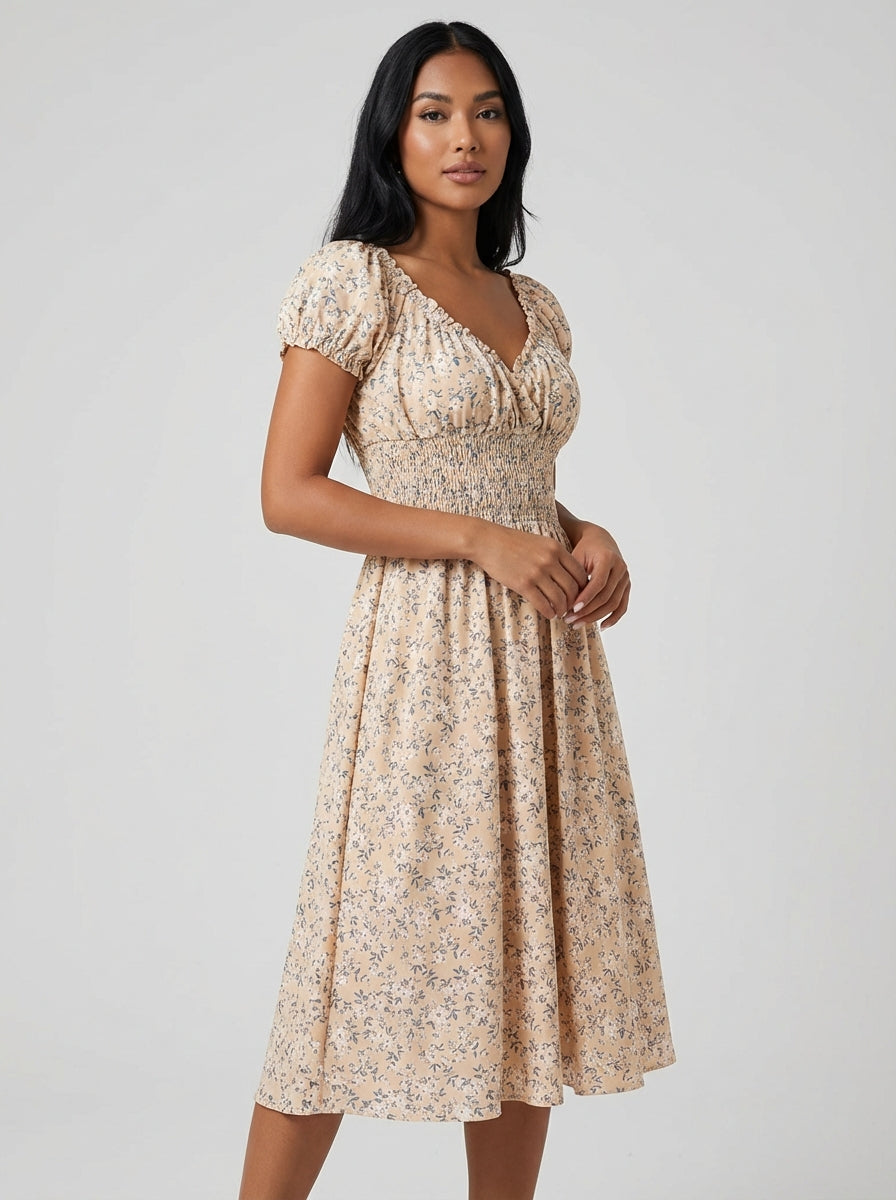 Women's Floral Dress Smock | Midi