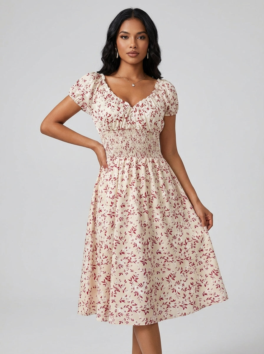 Women's Floral Dress Smock | Midi