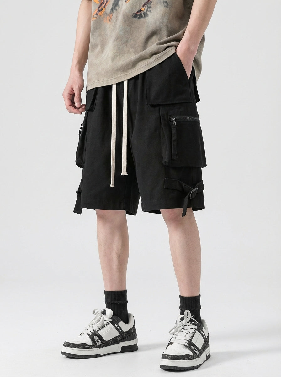 Men's Cargo Shorts Baggy | Zipper Pockets