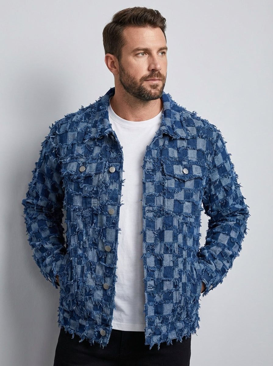 Men's Jacket Button Front | Spring Checkered