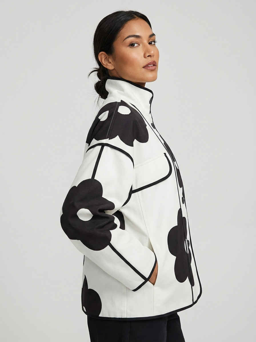 Women's Jacket Oversized | Floral Print