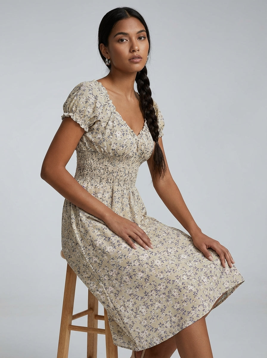 Women's Floral Dress Smock | Midi