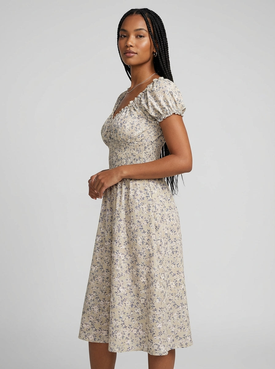 Women's Floral Dress Smock | Midi