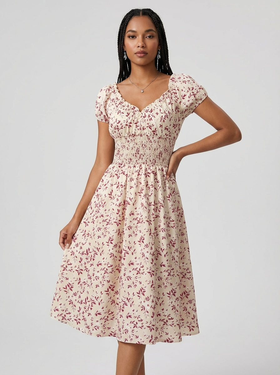 Women's Floral Dress Smock | Midi