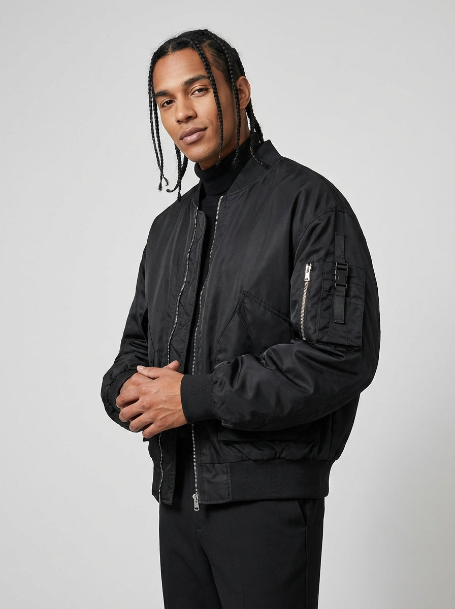 Men's Bomber Jackets Zip Front | Casual