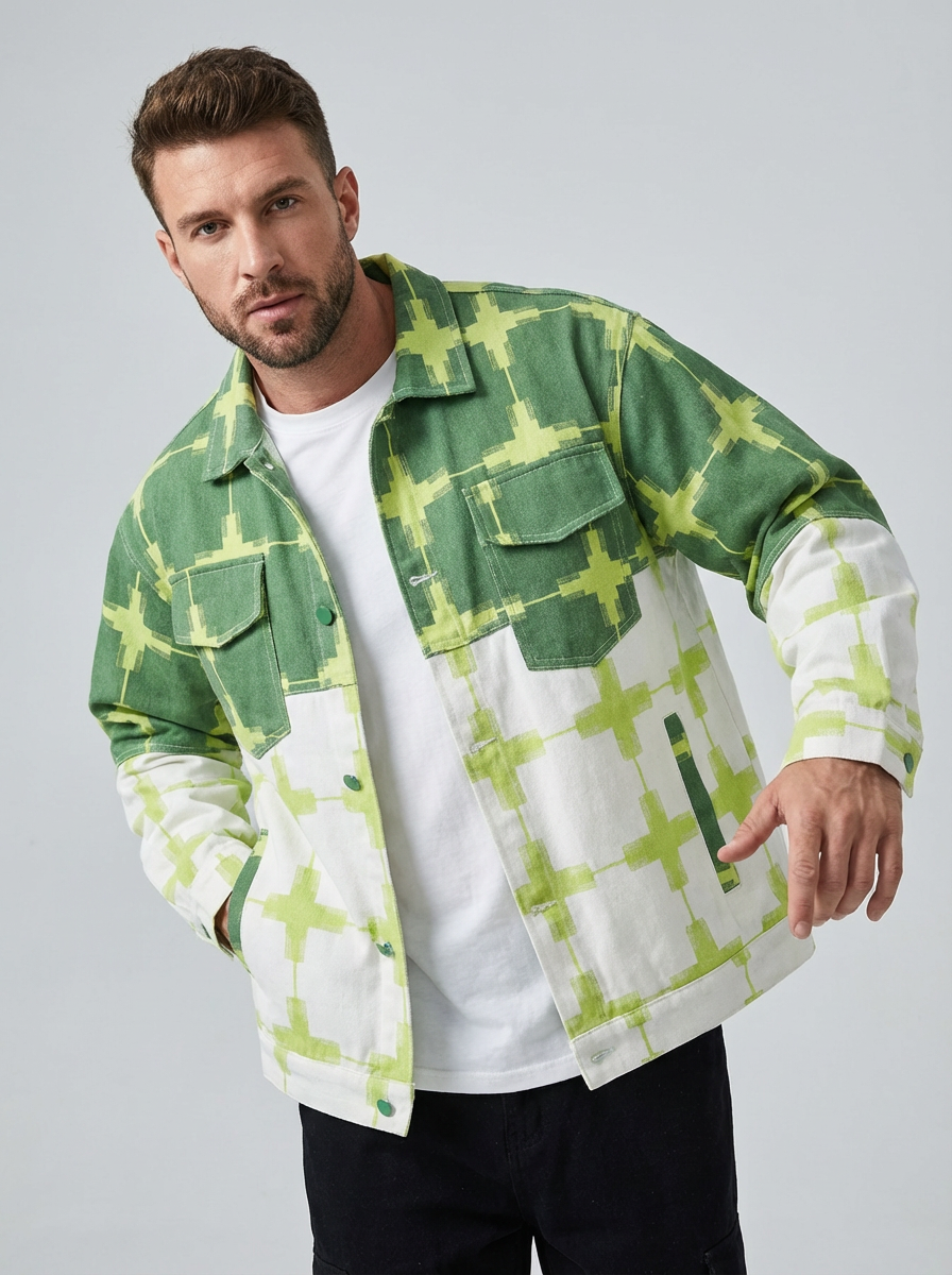 Men's Jacket Color Block | Casual