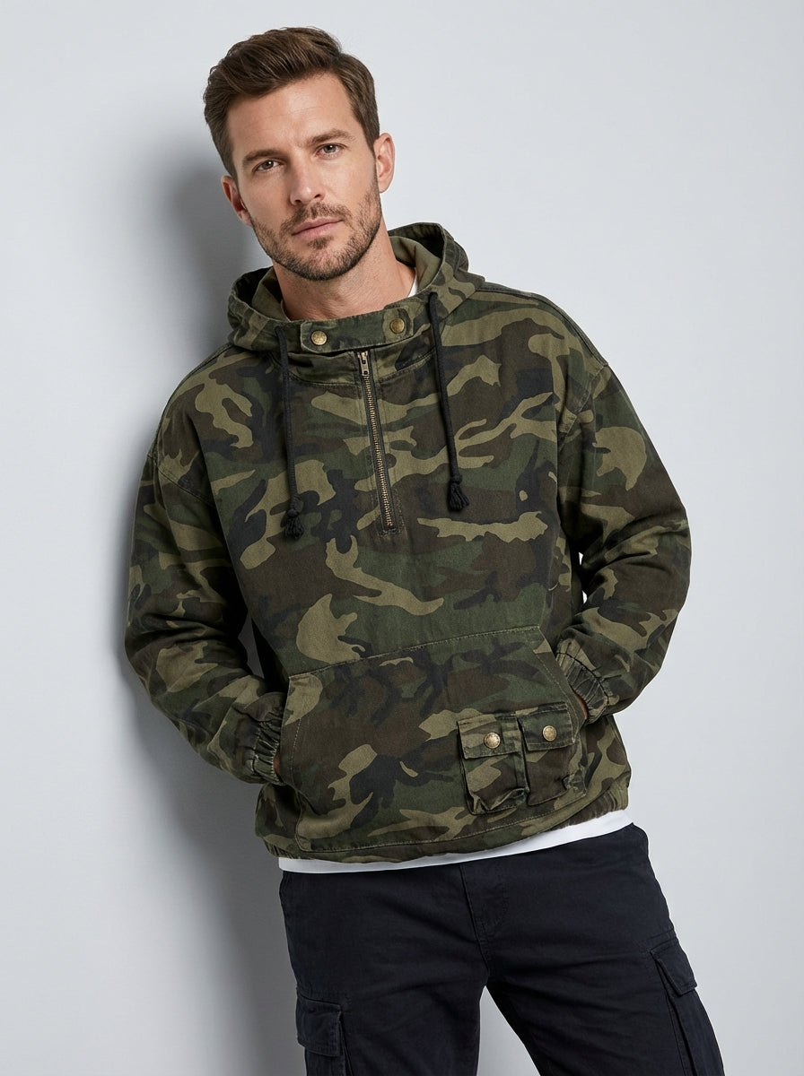 Men's Jacket Hooded | Casual Camouflage